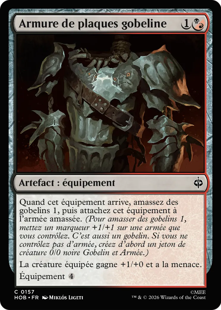 Armure de plaques gobeline — The Hobbit — Magic: The Gathering