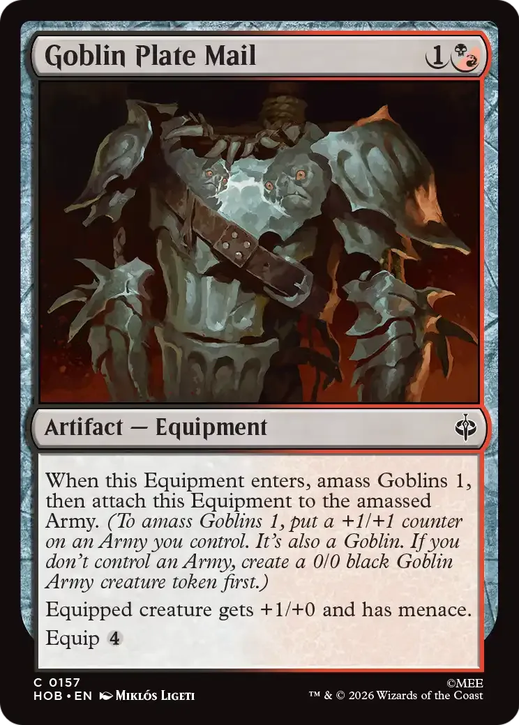 Armure de plaques gobeline — The Hobbit — Magic: The Gathering