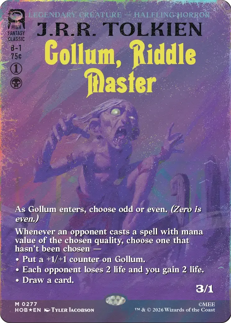 Gollum, maître des énigmes — The Hobbit — Magic: The Gathering