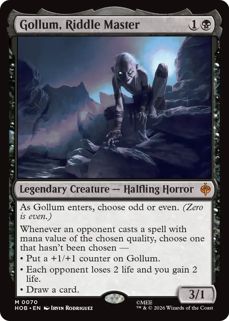 Gollum, Riddle Master from The Hobbit - Magic: The Gathering