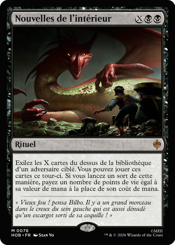 Nouvelles de l'intérieur — The Hobbit — Magic: The Gathering