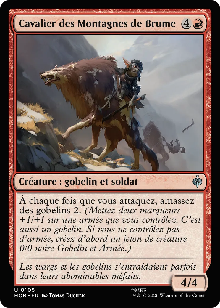 Cavalier des Montagnes de Brume — The Hobbit — Magic: The Gathering