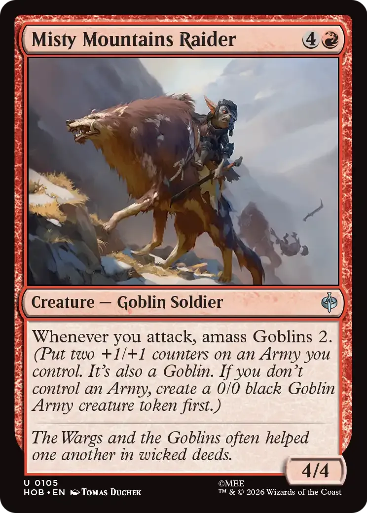 Cavalier des Montagnes de Brume — The Hobbit — Magic: The Gathering