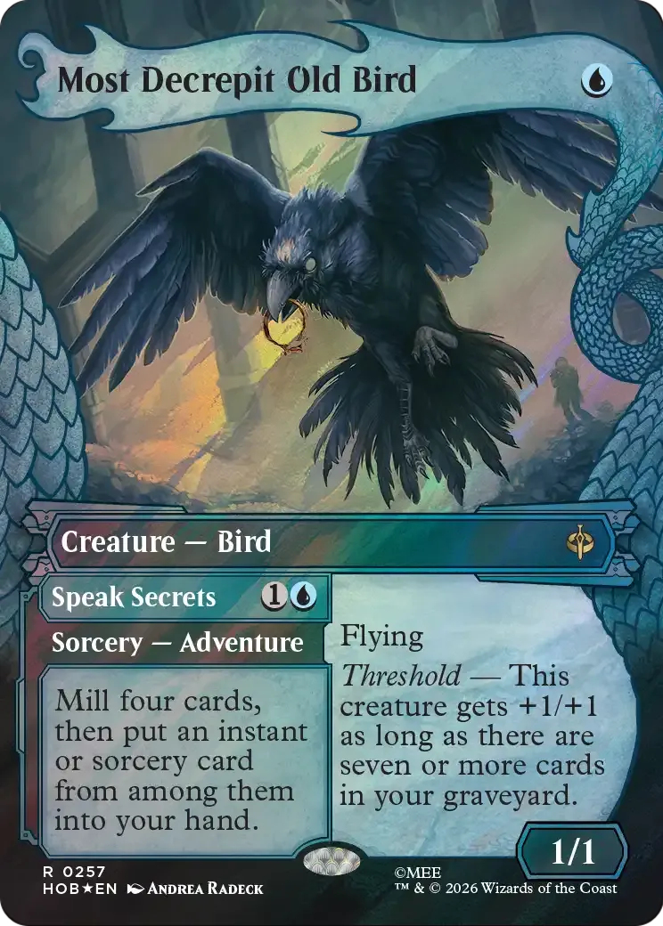 Vieil oiseau décrépit // Speak Secrets — The Hobbit — Magic: The Gathering