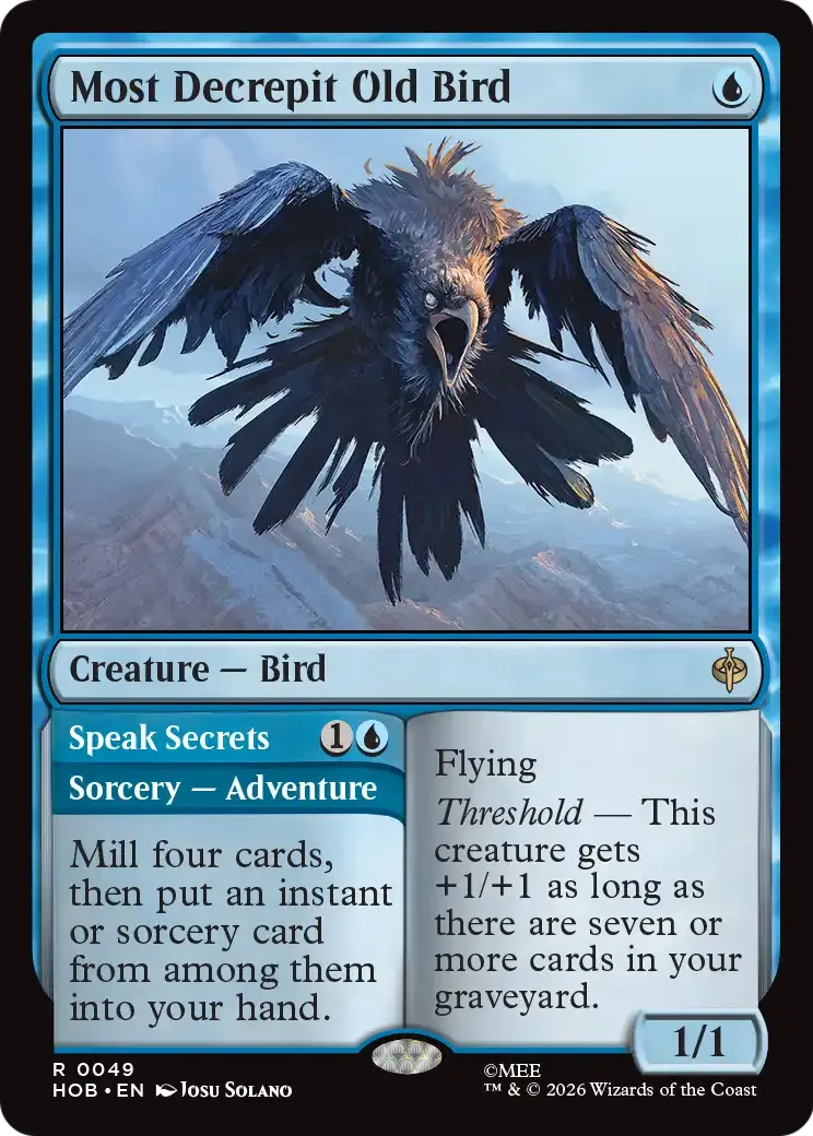 Most Decrepit Old Bird // Speak Secrets — The Hobbit — Magic: The Gathering