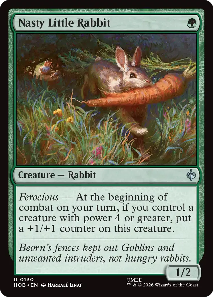 Nasty Little Rabbit from The Hobbit - Magic: The Gathering