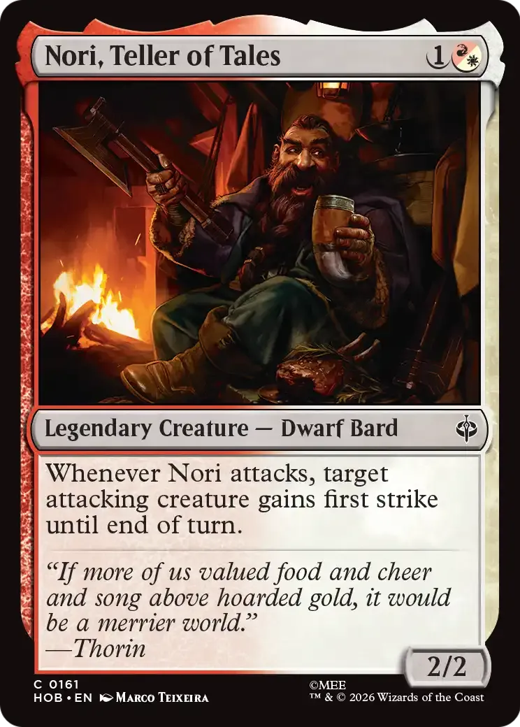 Nori, conteur de récits — The Hobbit — Magic: The Gathering