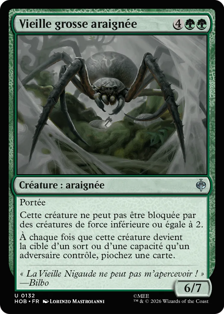 Vieille grosse araignée — The Hobbit — Magic: The Gathering