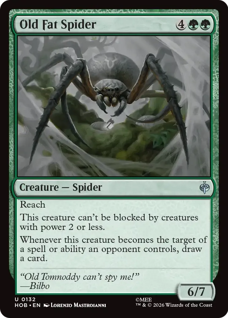 Vieille grosse araignée — The Hobbit — Magic: The Gathering