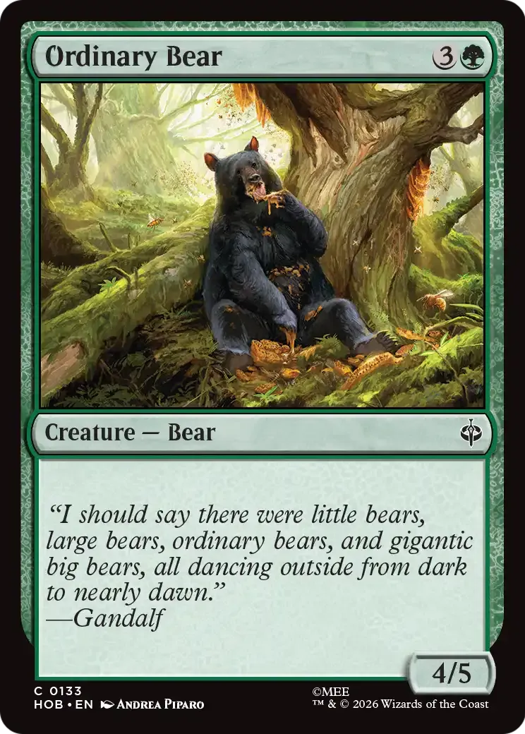 Ordinary Bear — The Hobbit — Magic: The Gathering