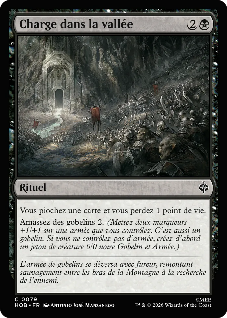 Charge dans la vallée — The Hobbit — Magic: The Gathering