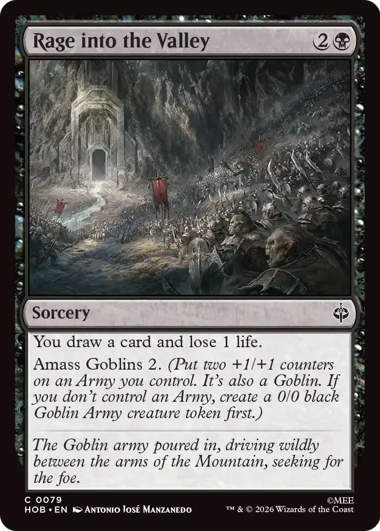Charge dans la vallée — The Hobbit — Magic: The Gathering