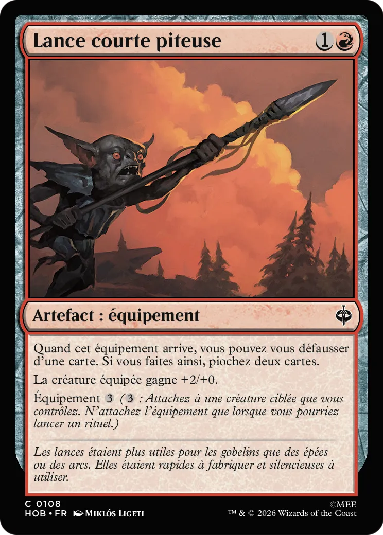 Lance courte piteuse — The Hobbit — Magic: The Gathering