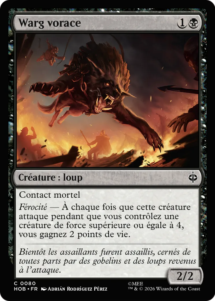 Warg vorace — The Hobbit — Magic: The Gathering