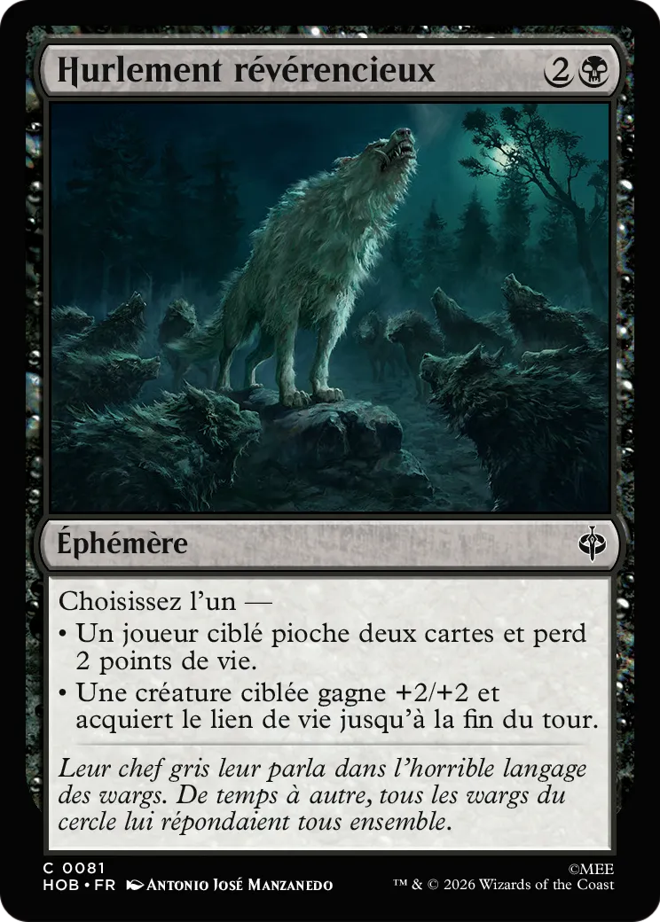 Hurlement révérencieux — The Hobbit — Magic: The Gathering