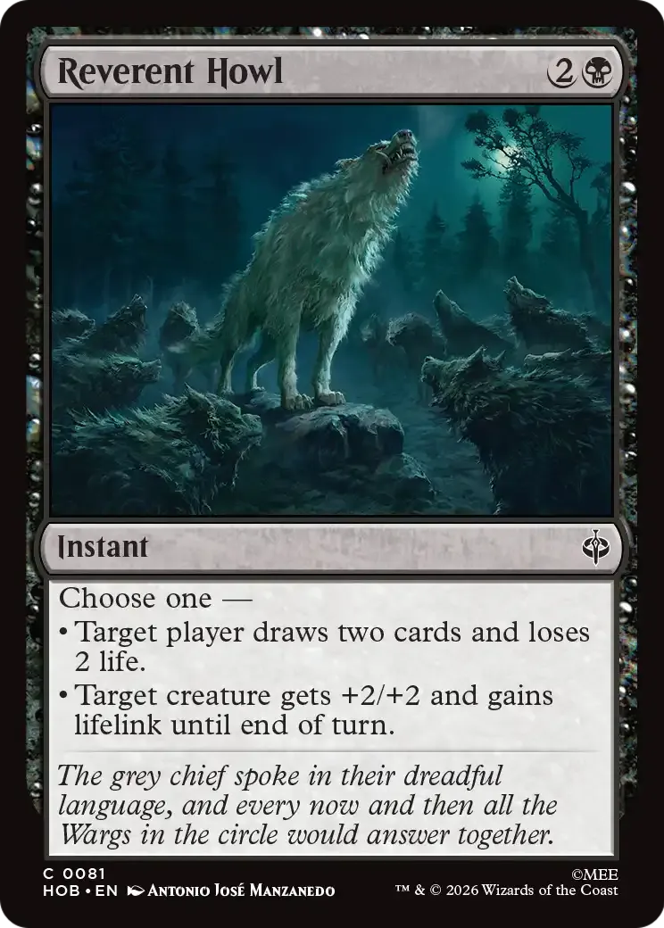 Reverent Howl from The Hobbit - Magic: The Gathering