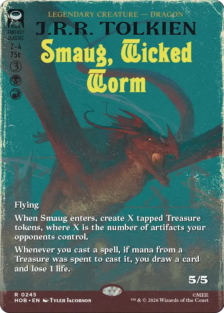 Smaug, Wicked Worm — The Hobbit — Magic: The Gathering