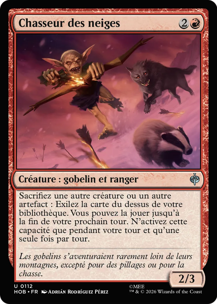 Chasseur des neiges — The Hobbit — Magic: The Gathering
