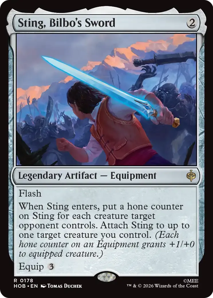 Sting, Bilbo's Sword — The Hobbit — Magic: The Gathering