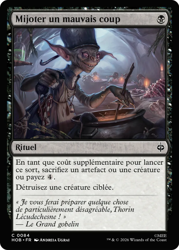 Mijoter un mauvais coup — The Hobbit — Magic: The Gathering