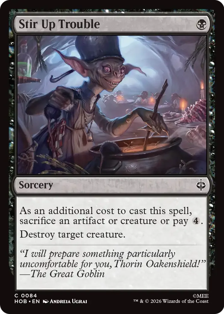 Mijoter un mauvais coup — The Hobbit — Magic: The Gathering