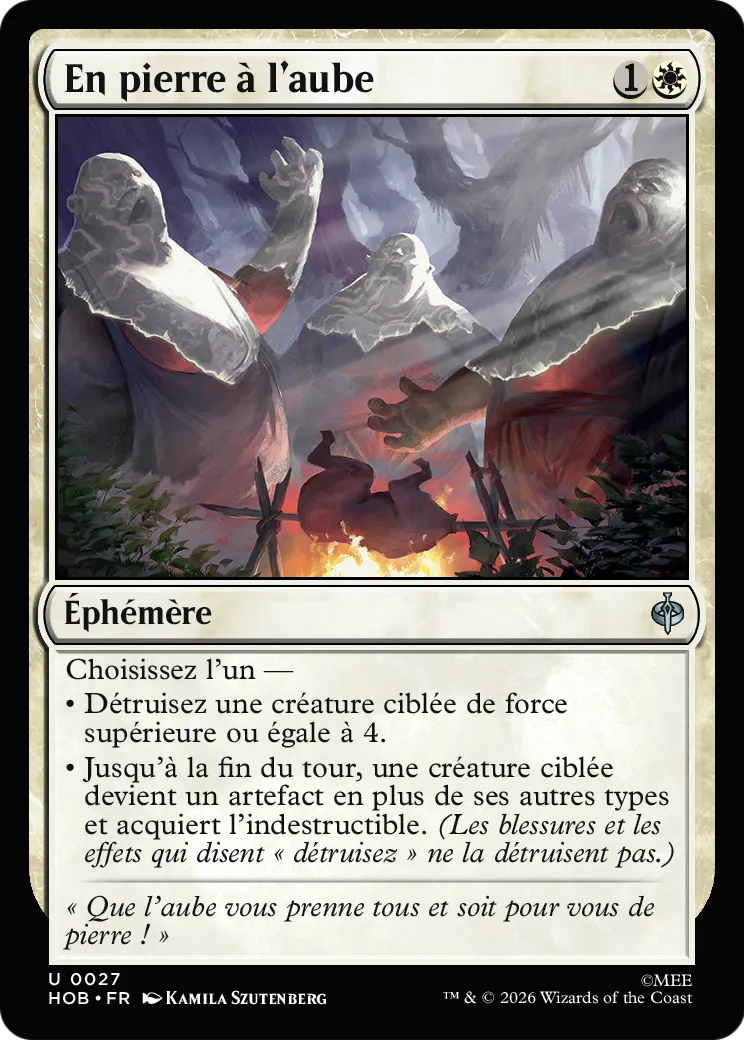 En pierre à l'aube — The Hobbit — Magic: The Gathering