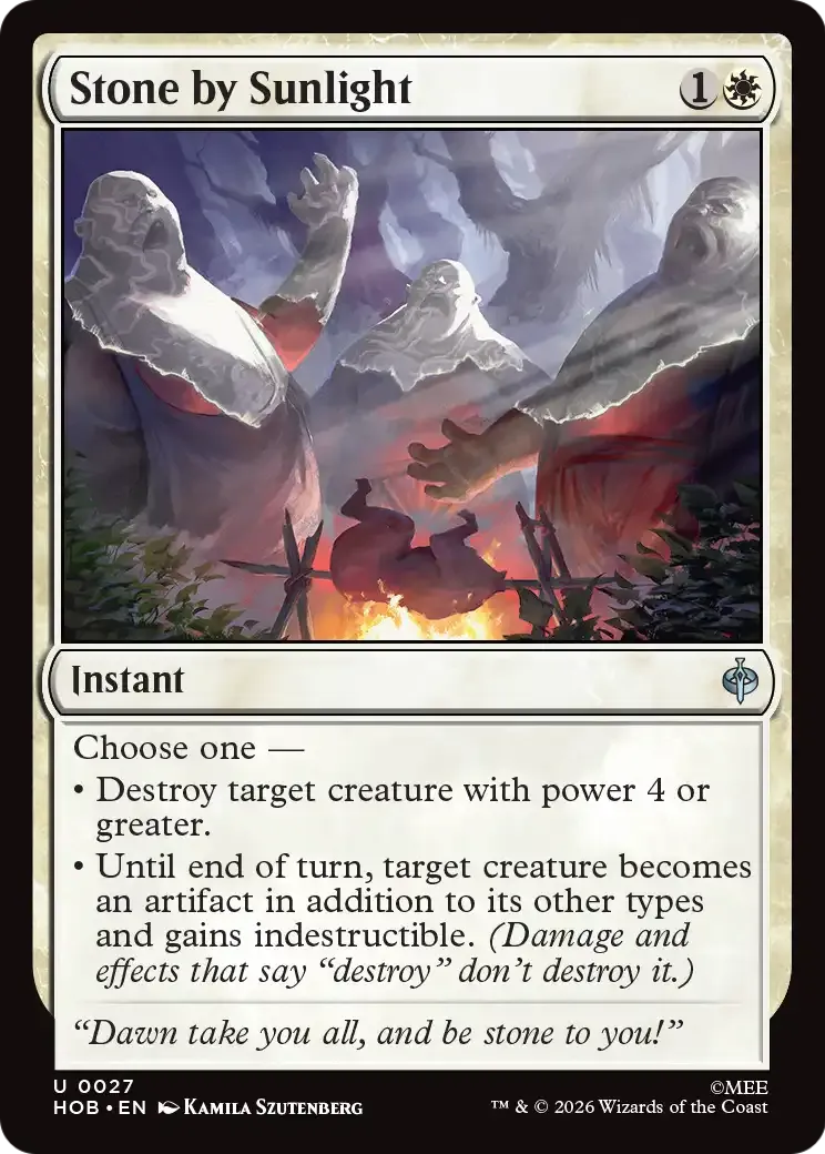 En pierre à l'aube — The Hobbit — Magic: The Gathering
