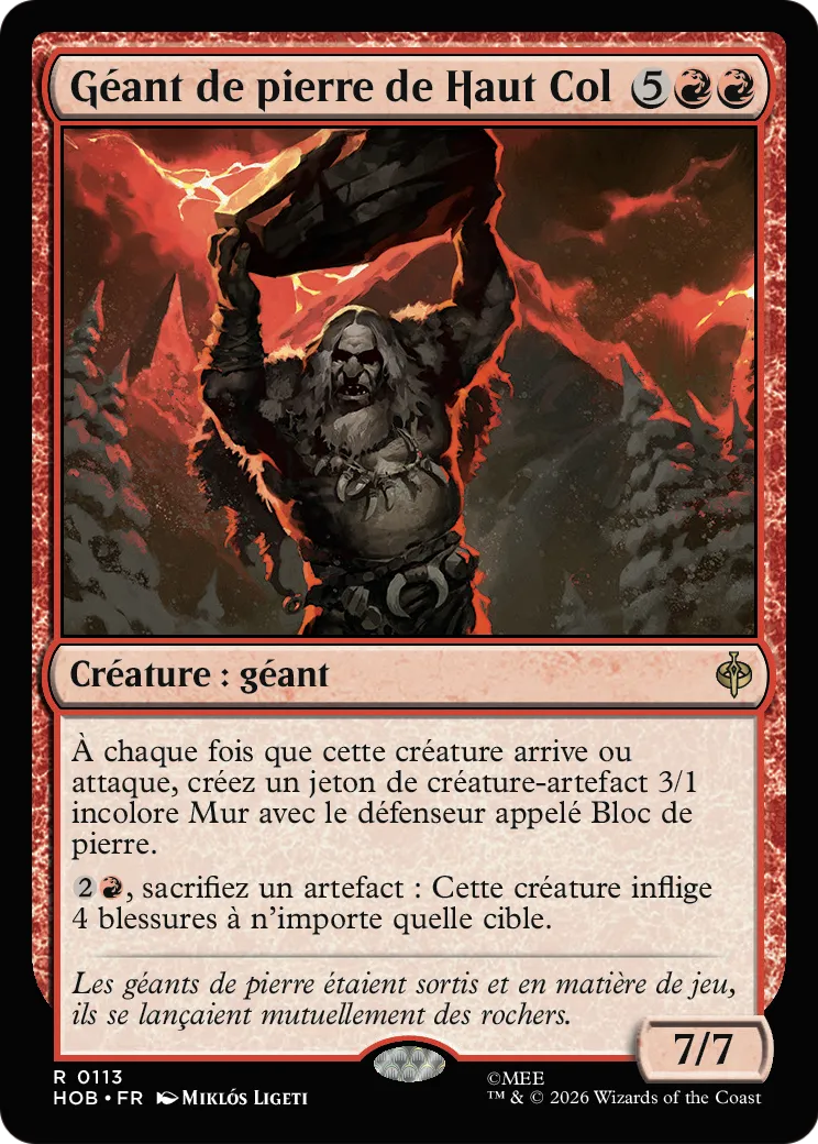 Géant de pierre de Haut Col — The Hobbit — Magic: The Gathering