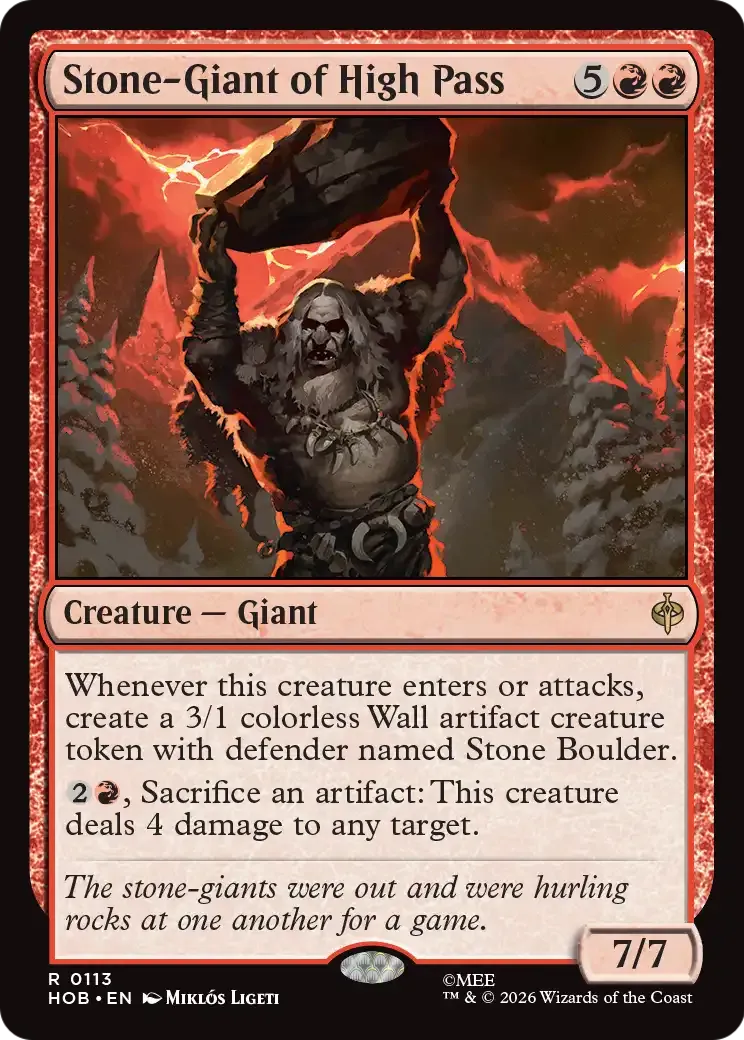 Géant de pierre de Haut Col — The Hobbit — Magic: The Gathering