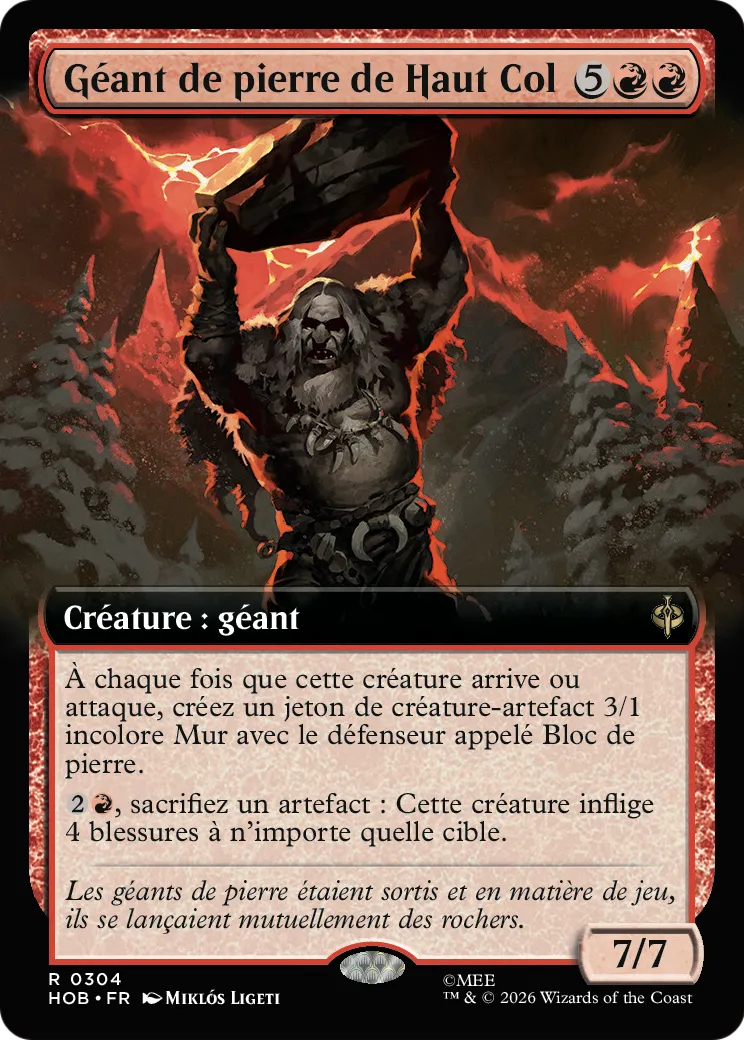 Géant de pierre de Haut Col — The Hobbit — Magic: The Gathering