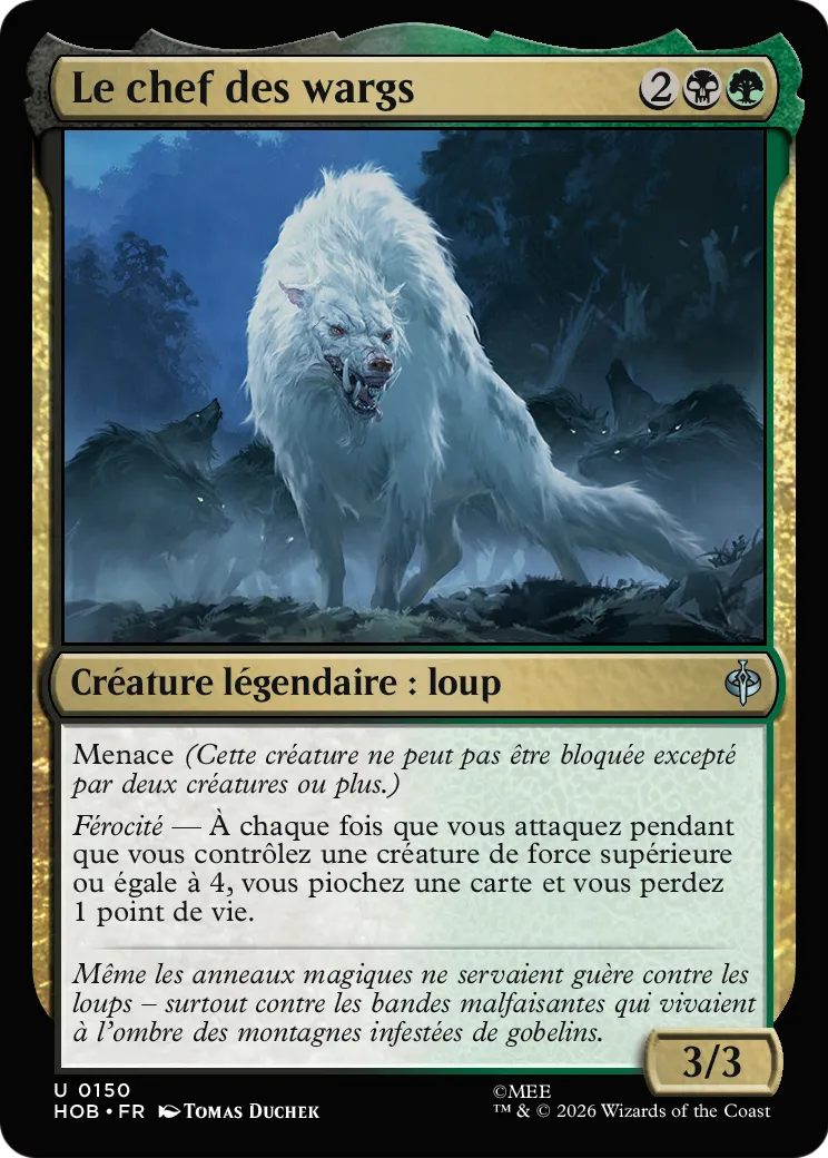 Le chef des wargs — The Hobbit — Magic: The Gathering