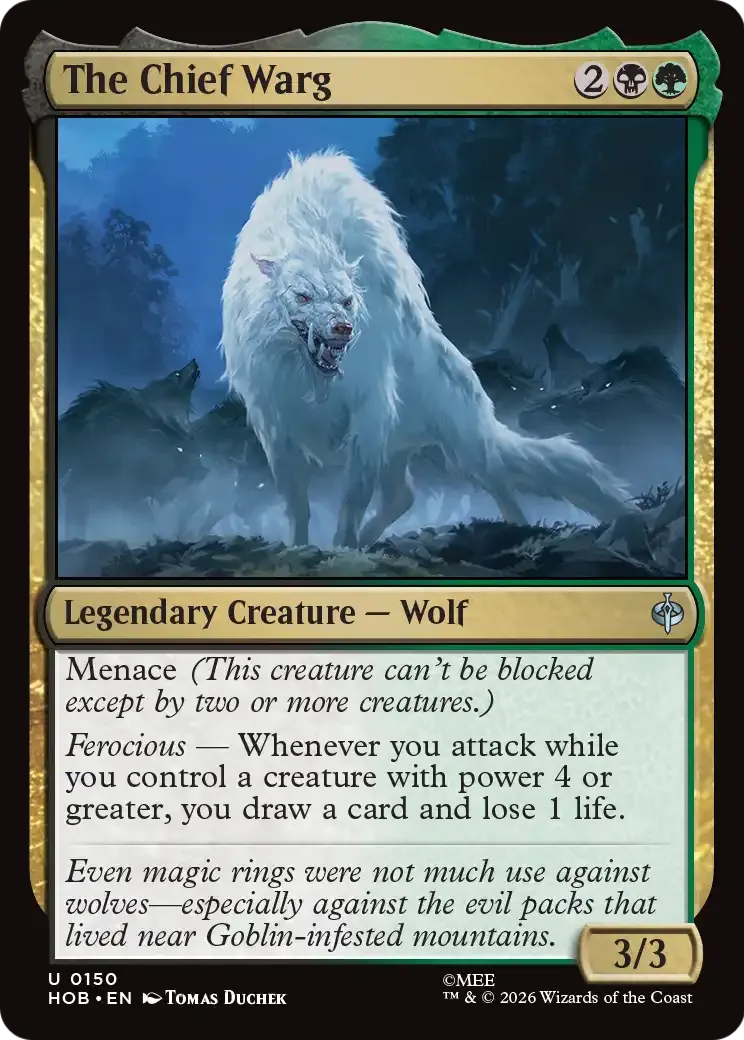 Le chef des wargs — The Hobbit — Magic: The Gathering