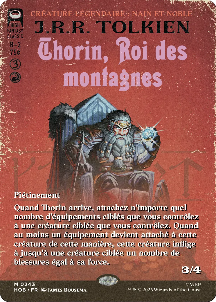 Thorin, Roi des montagnes — The Hobbit — Magic: The Gathering