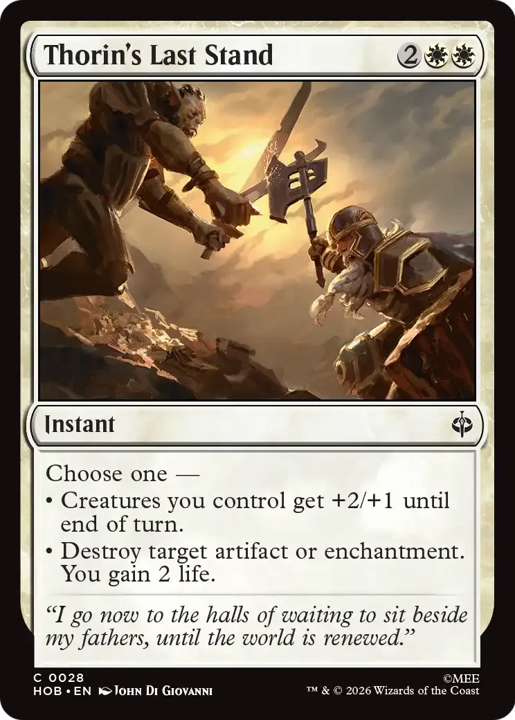 Dernière bataille de Thorin — The Hobbit — Magic: The Gathering