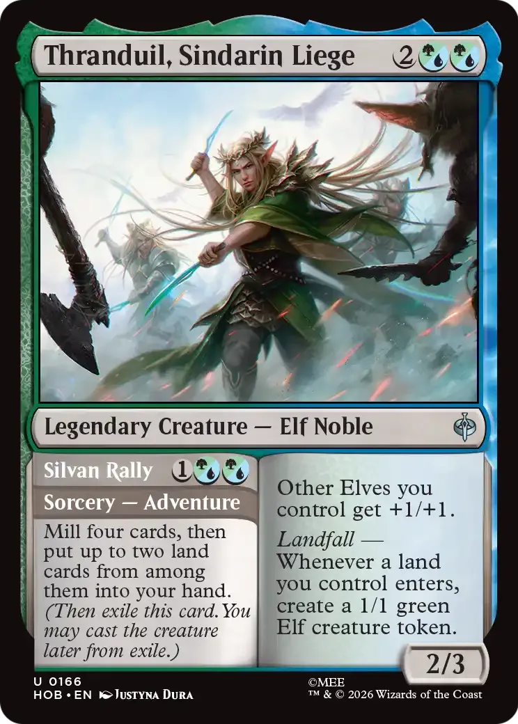 Thranduil, seigneur sindarin // Silvan Rally — The Hobbit — Magic: The Gathering