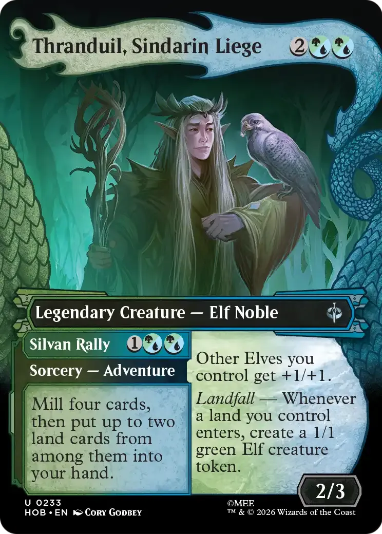Thranduil, Sindarin Liege // Silvan Rally — The Hobbit — Magic: The Gathering