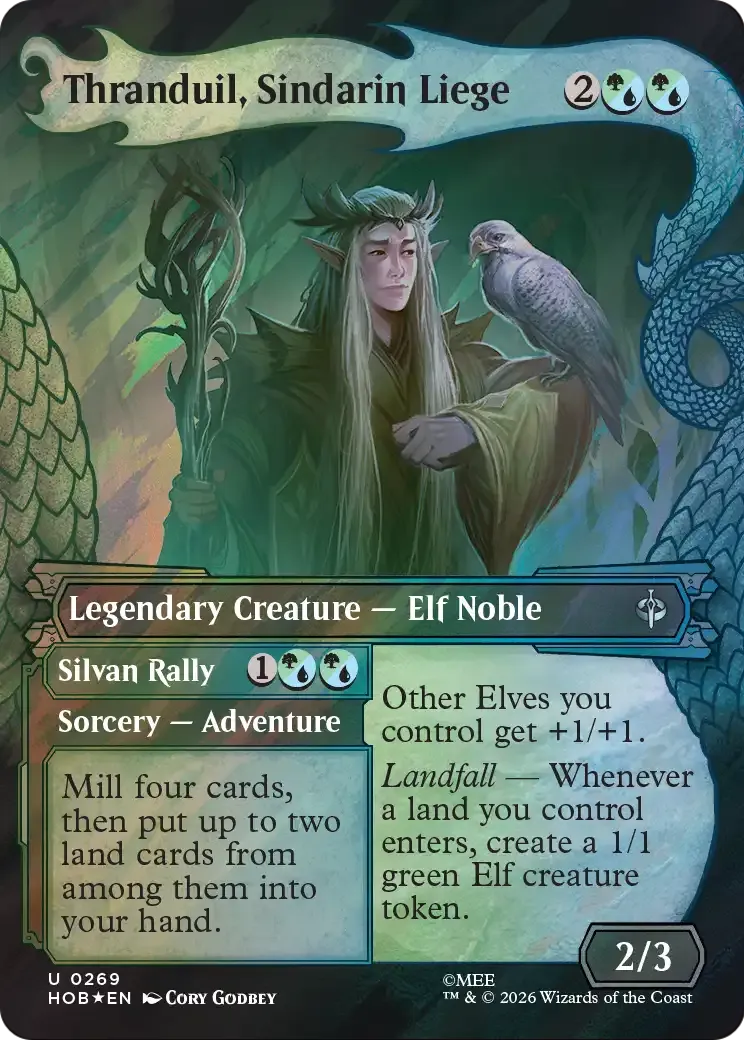 Thranduil, Sindarin Liege // Silvan Rally — The Hobbit — Magic: The Gathering