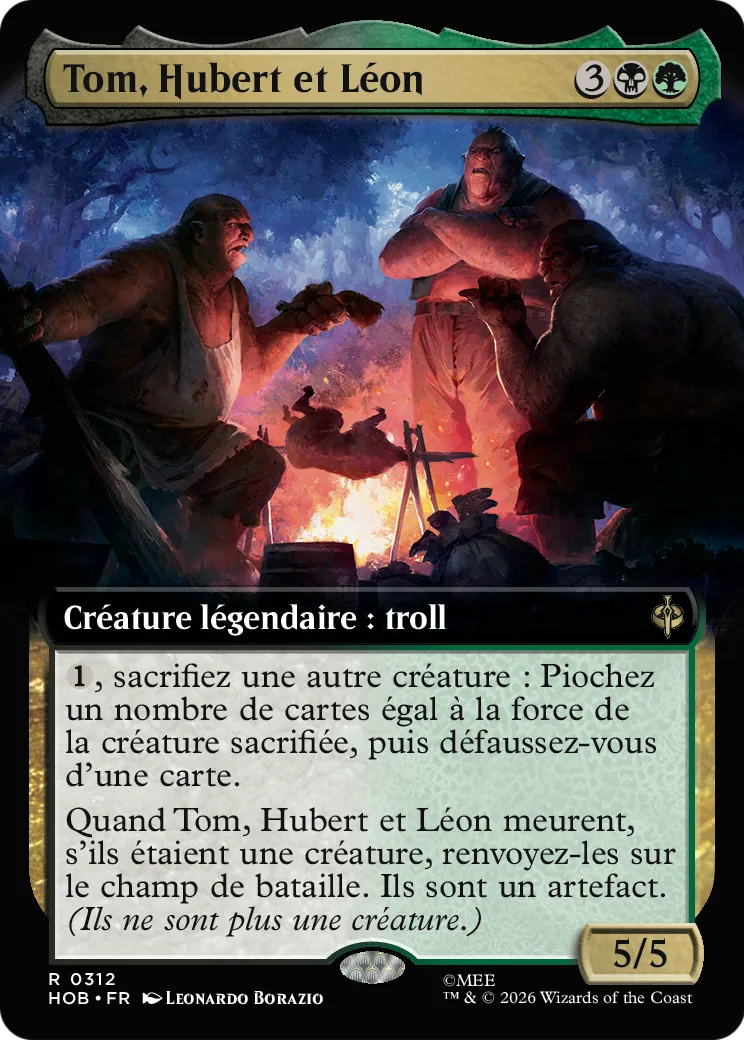 Tom, Hubert et Léon from The Hobbit - Magic: The Gathering