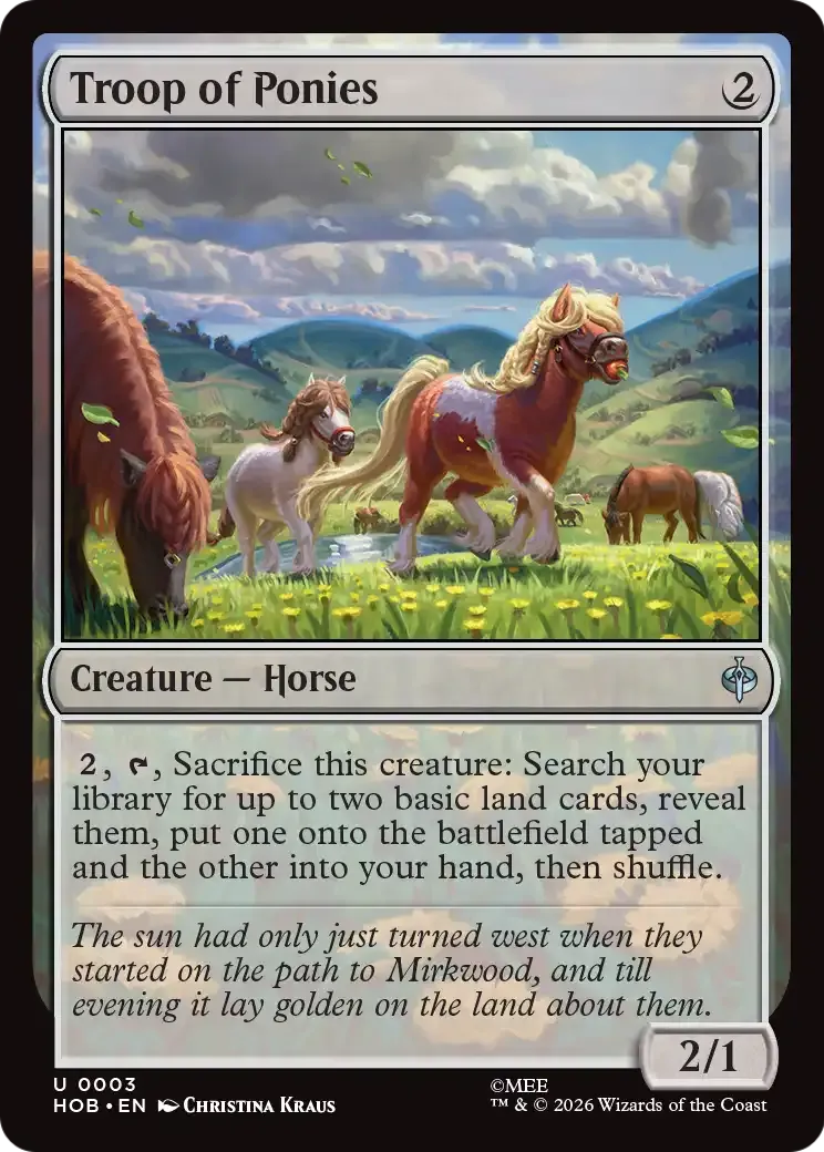 Troop of Ponies — The Hobbit — Magic: The Gathering