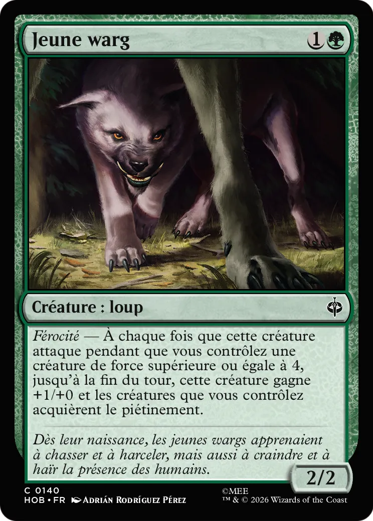 Jeune warg — The Hobbit — Magic: The Gathering