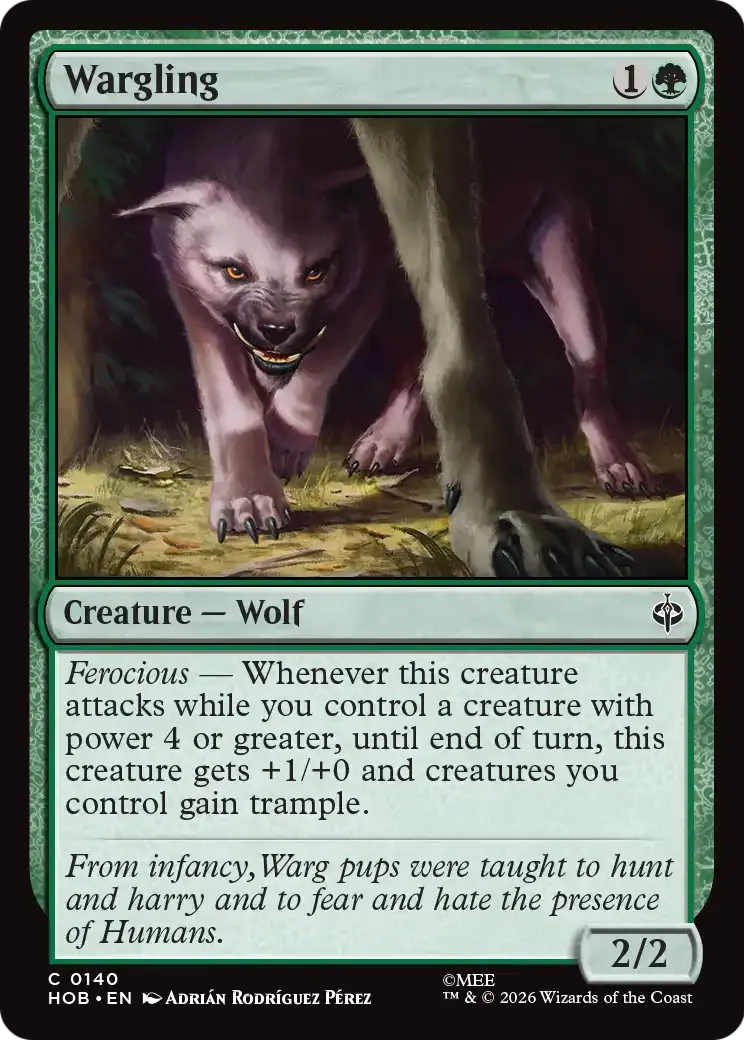 Jeune warg — The Hobbit — Magic: The Gathering