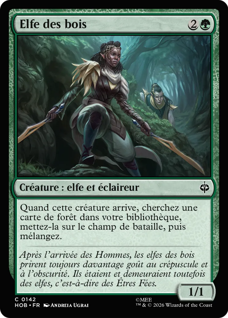 Elfe des bois — The Hobbit — Magic: The Gathering