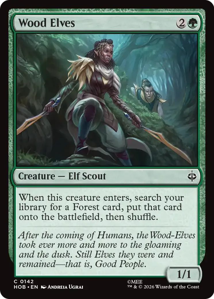 Elfe des bois — The Hobbit — Magic: The Gathering