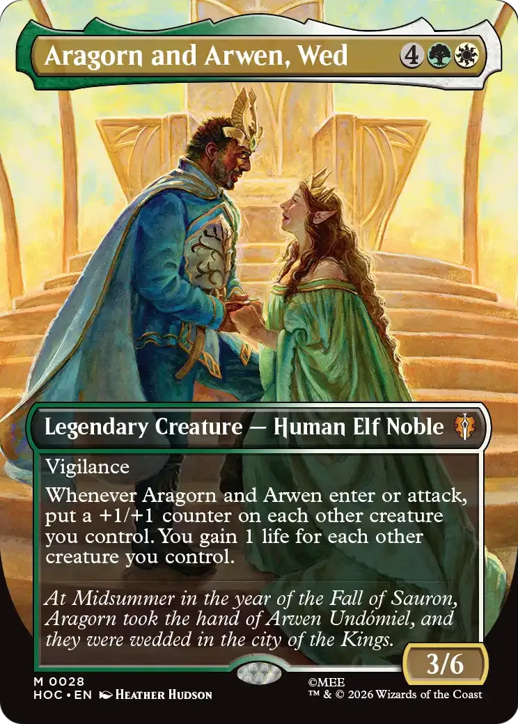 Aragorn and Arwen, Wed — The Hobbit Eternal — Magic: The Gathering