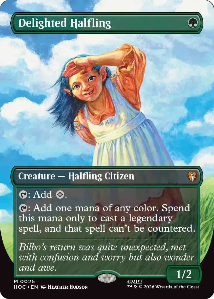 Delighted Halfling — The Hobbit Eternal — Magic: The Gathering