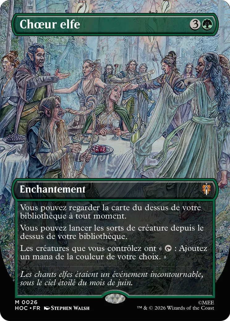 Chœur elfe — The Hobbit Eternal — Magic: The Gathering