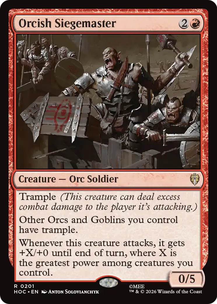 Orcish Siegemaster — The Hobbit Eternal — Magic: The Gathering