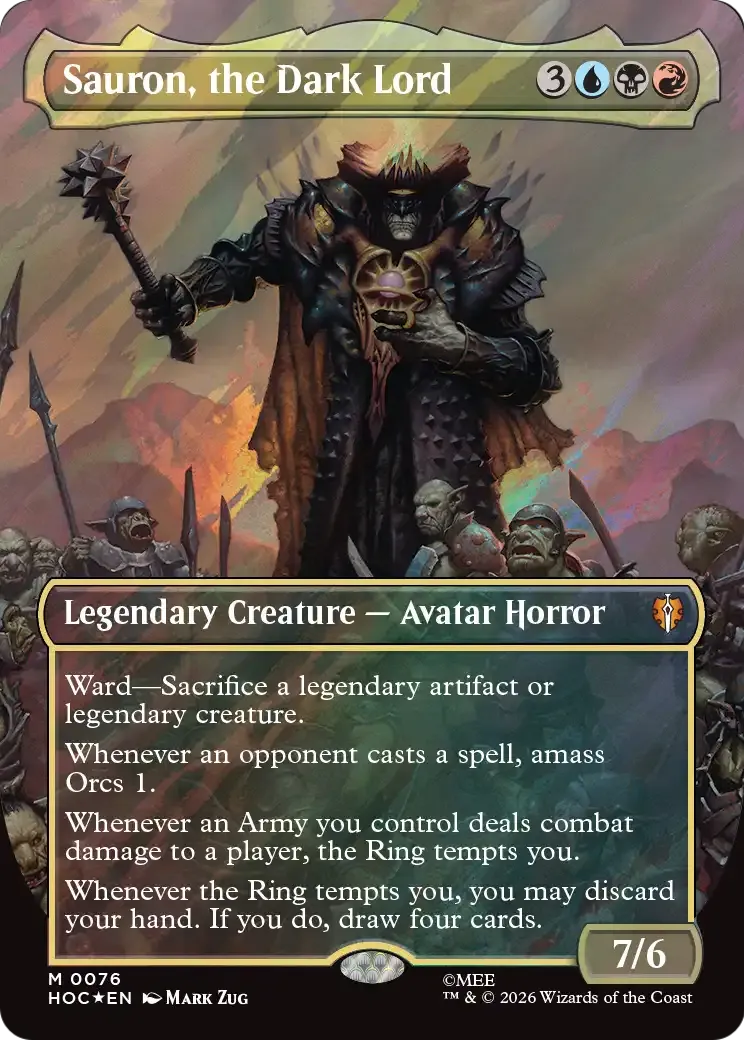 Sauron, le Seigneur ténébreux — The Hobbit Eternal — Magic: The Gathering