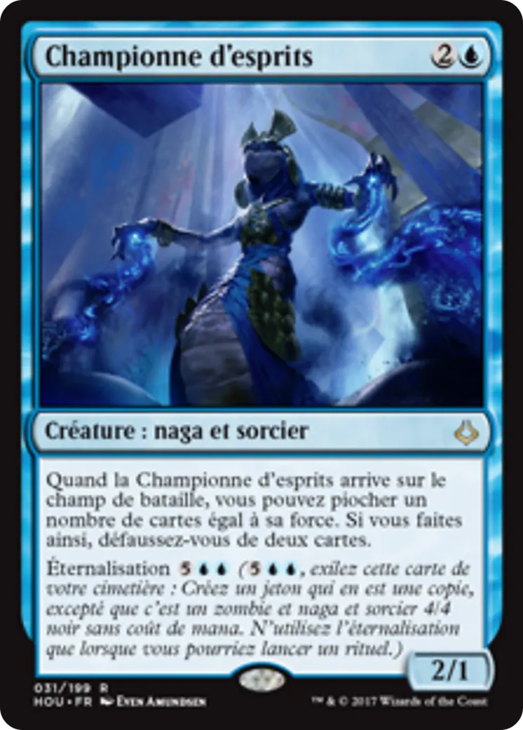 Championne d'esprits — Hour of Devastation — Magic: The Gathering