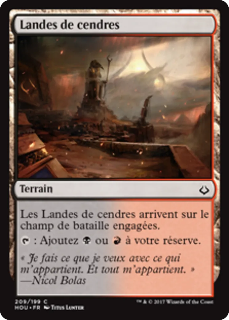 Landes de cendres — Hour of Devastation — Magic: The Gathering